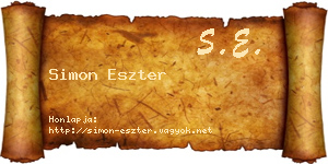 Simon Eszter névjegykártya