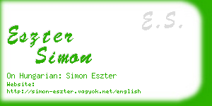 eszter simon business card